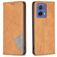Mobigear Rhombus Slim Housse Motorola Moto G85 Etui - Cognac