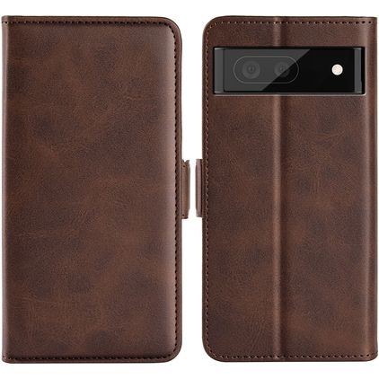 Mobigear Slim Magnet Housse Google Pixel 6a Etui Porte-Monnaie - Marron