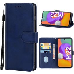 Mobigear Wallet Housse Samsung Galaxy M22 Etui Porte-Monnaie - Bleu