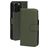 Mobiparts iPhone 16 Pro Max MagSafe Coque Cuir véritable Étui 2en1 avec coque amovible Portefeuille - Vert