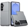 Mobigear Card Coque Samsung Galaxy S26 Plus Coque arrière Rigide Anti-Chocs avec Porte-Cartes - Gris