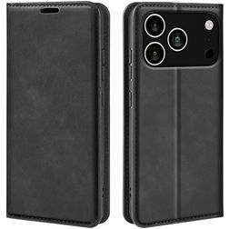 Mobigear Retro Slim Housse iPhone 17 Pro Etui Porte-Monnaie - Noir