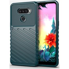 Mobigear Groove Coque LG K50s Coque arrière en TPU Souple - Vert