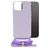 Mobilize Lanyard Gelly iPhone 14 Pro TPU souple Coque avec cordon - Pastel Purple