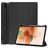 Mobigear Tri-Fold Gel Samsung Galaxy Tab S7 FE TPU / Similicuir Étui + Porte-stylet - Noir