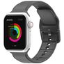 Mobigear Dashed Bracelet Silicone Apple Watch Fermeture boucle ardillon - 42/41/40/38 mm - Gris