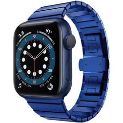 Mobigear Madrid Bracelet Acier Apple Watch Fermeture boucle déployante - 42/41/40/38 mm - Bleu