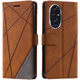 Mobigear Rhombus Housse HONOR 200 Etui Porte-Monnaie - Marron