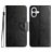 Mobigear Flowers Housse iPhone 16 Etui Porte-Monnaie - Noir