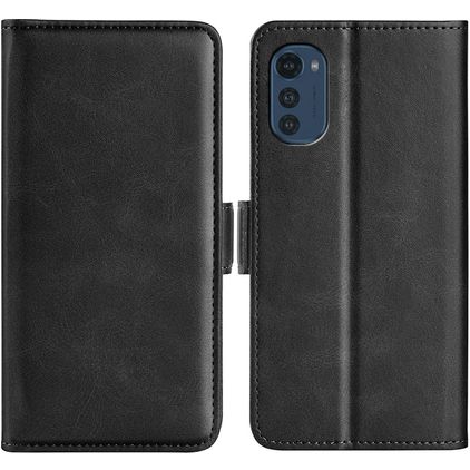 Mobigear Slim Magnet Housse Motorola Moto E32 Etui Porte-Monnaie - Noir