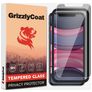 GrizzlyCoat Easy Fit AntiSpy iPhone XR Verre trempé Protection d'écran Confidentialité - Compatible Coque + Cadre d'installation