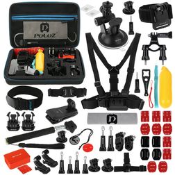 Puluz GoPro Mount Pack de Démarrage Accessoires 53 Pièces + Sac Noir