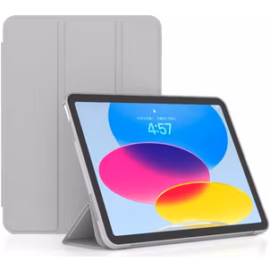 Mobigear Tri-Fold Gel Coque iPad 11 (2025) Etui en TPU,Similicuir - Gris