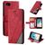 Mobigear Rhombus Housse iPhone SE (2022) Etui Porte-Monnaie - Rouge
