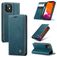 Caseme 013 Housse iPhone 12 Mini Etui Porte-Monnaie - Bleu