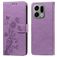 Mobigear Flowers Housse OPPO Find X9 Etui Porte-Monnaie - Violet