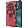 Mobigear Armor Ring Coque HONOR Magic 4 Pro Coque arrière Rigide Anti-Chocs avec Anneau-Support - Rouge