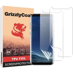 GrizzlyCoat Samsung Galaxy S8 Plus Hydrogel TPU Protection d'écran - Compatible coque + Cadre de pose (Lot de 2)