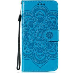 Mobigear Mandala Housse Motorola Moto E6s (2020) Etui Porte-Monnaie - Bleu