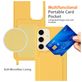 Mobigear Integrated Card Bag Solid Color Liquid Samsung Galaxy A35 Coque avec cordon en Silicone et Porte-Cartes - Jaune
