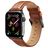 Mobigear Bologna Bracelet Cuir pour Apple Watch Fermeture boucle ardillon - 49/46/45/44 mm - Marron