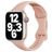 Mobigear Sport Slim Bracelet Silicone Apple Watch Fermeture à clou et passant - 42/41/40/38 mm - Rose pastel
