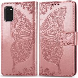 Mobigear Wallet Book Case Butterfly Rose Gold for Samsung Galaxy A41