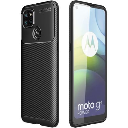 Mobigear Racing Motorola Moto G9 Power TPU souple Coque arrière - Noir