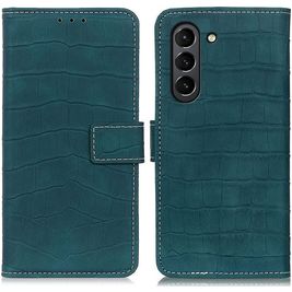 Mobigear Croco Housse Samsung Galaxy S21 FE Etui Porte-Monnaie - Vert