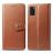 Mobigear Snap Button Housse Samsung Galaxy A41 Etui Porte-Monnaie - Cognac