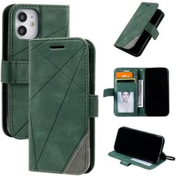 Mobigear Rhombus iPhone 12 Mini Étui Portefeuille - Vert