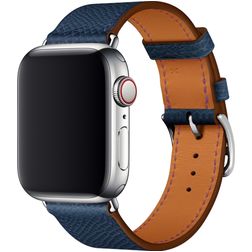Mobigear Torino Bracelet Cuir Apple Watch Fermeture boucle ardillon - 49/46/45/44 mm - Dark Blue