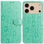 Mobigear Flowers Housse iPhone 17 Pro Max Etui Porte-Monnaie - Vert