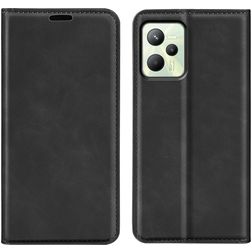 Mobigear Retro Slim Realme C35 Étui Portefeuille - Noir