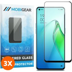 Mobigear Premium OPPO Reno 8 Pro 5G Verre trempé Protection d'écran - Compatible Coque (Lot de 3)