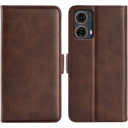 Mobigear Slim Magnet Housse Motorola Moto G85 Etui Porte-Monnaie - Marron