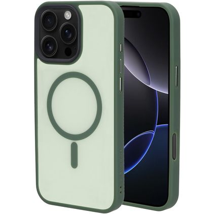 Mobiparts Hardcover Coque iPhone 16 Pro Max MagSafe Coque arrière Rigide - Satin Green