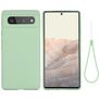 Mobigear Rubber Touch Coque Google Pixel 6 Coque arrière en Silicone - Vert