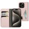 Mobiparts Classic Wallet iPhone 15 Pro Étui Portefeuille - Rose