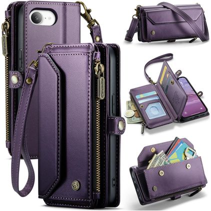 CaseMe C36 Housse iPhone 16e Etui Porte-Monnaie - Violet