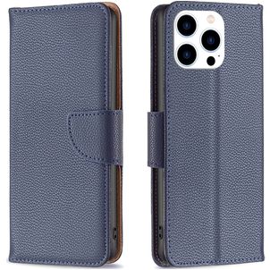 Mobigear Excellent Housse iPhone 16 Pro Etui Porte-Monnaie - Bleu