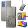 Mobigear Clover Housse Samsung Galaxy M52 Etui Porte-Monnaie - Gris