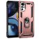 Mobigear Armor Ring Coque Motorola Moto G22 Coque arrière Rigide Anti-Chocs avec Anneau-Support - Rose doré