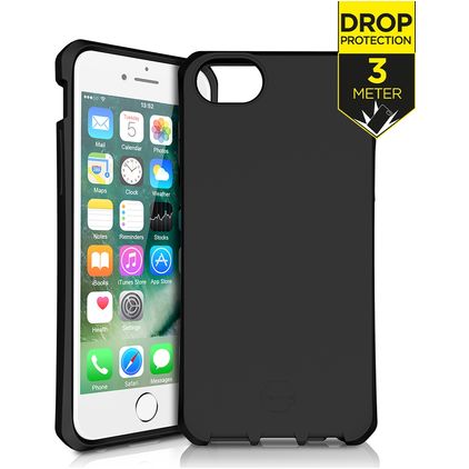 ITSkins SpectrumSolid Coque iPhone 8 Coque arrière en TPU Souple Anti-Chocs - Plain Black