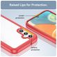 Mobigear Crystal Coque Samsung Galaxy A54 Coque arrière Rigide - Transparent / Rouge