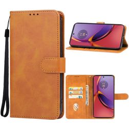 Mobigear Wallet Housse Motorola Moto G84 Etui Porte-Monnaie - Marron