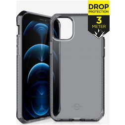 ITSKINS SpectrumClear iPhone 12 TPU souple Coque arrière Antichoc - Smoke
