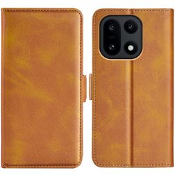 Mobigear Slim Magnet Housse OnePlus 15 Etui Porte-Monnaie - Cognac