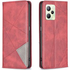 Mobigear Rhombus Slim Housse Realme C35 Etui - Rouge