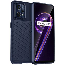 Mobigear Groove Coque Realme 9 Pro Plus Coque arrière en TPU Souple - Bleu